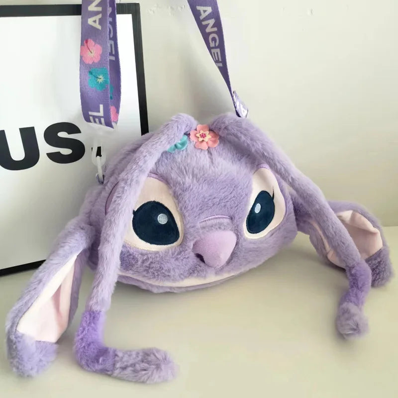 New Disney Cartoon Stitch Plush Backpack | Girls Cute Ins Shoulder Messenger Bag (Parent-Child Gift)