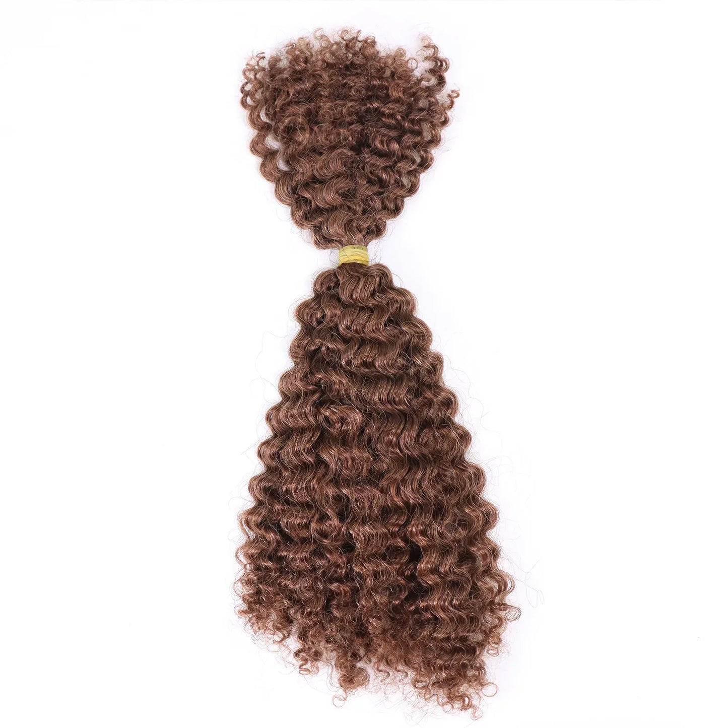 Ombre Honey Blonde Kinky Curly Human Hair Extensions | 50g Peruvian Crochet Bulk Hair (No Weft, Double Drawn)