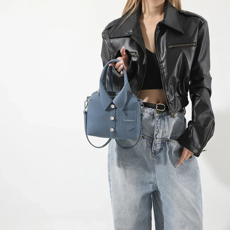 Designer Style Square Compact Shoulder & Crossbody Bag | High Quality PU Leather Handbag for Women (Zipper Closure, Unique Design)
