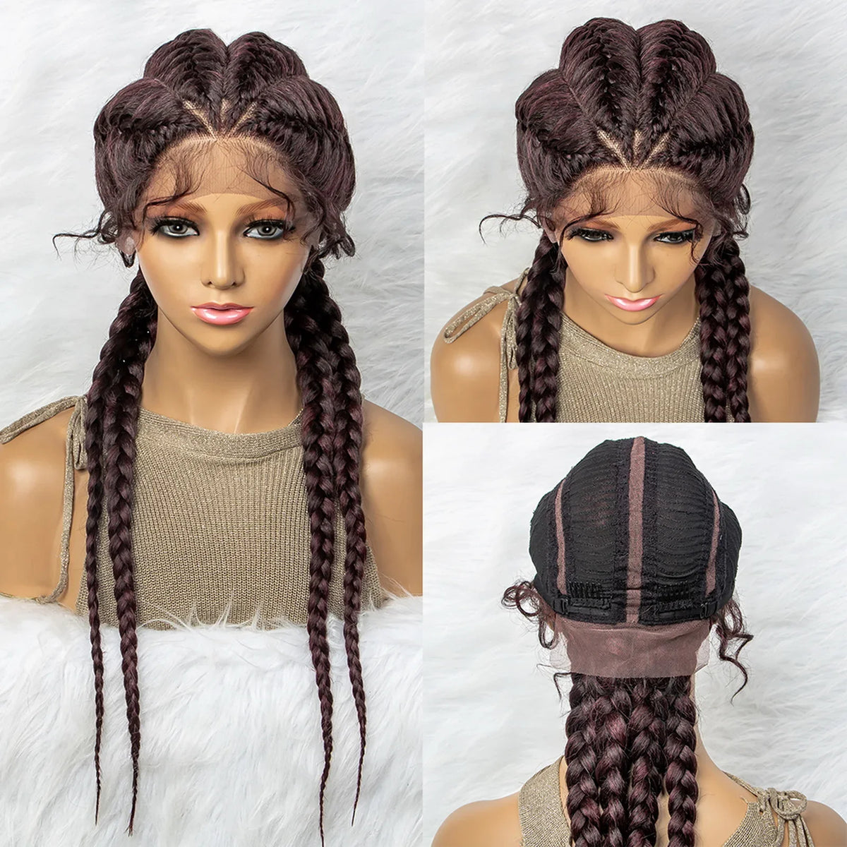 KIMA New Arrival 26" Braided Wig | Lace Front with Baby Hair