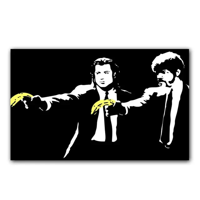 Girl and Red Balloon Banksy Art Nordic Characters Canvas Painting  Mural  Poster Living Room Bedroom Bar Home Decoration