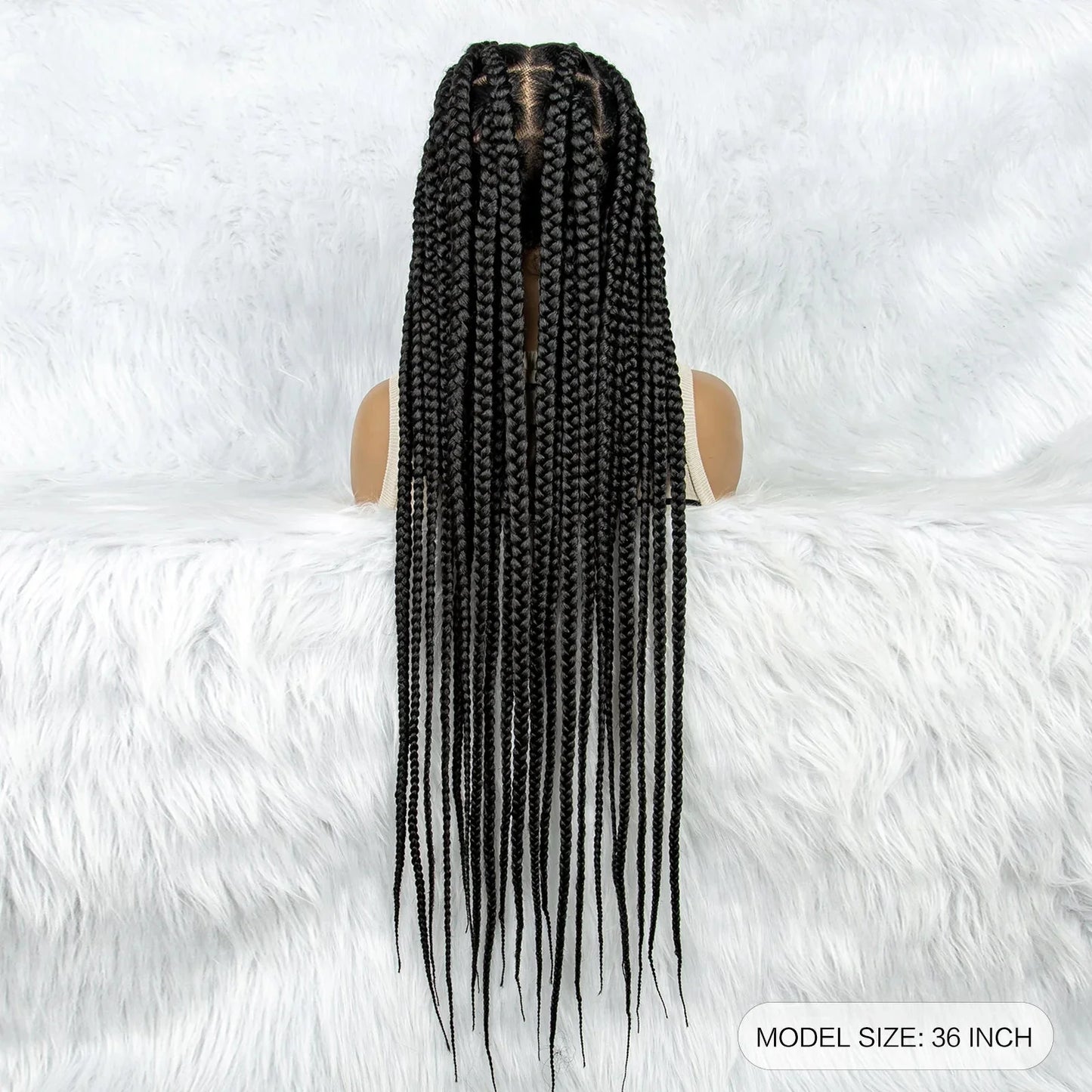 HD Lace Knotless Square Box Braids Wig | Full Lace | Baby Hair | Black Women
