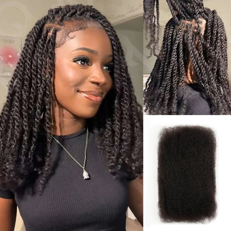 TOP Selling Afro Kinky Bulk Braiding Hair Extensions | Rebecca Lightweight Natural & Colored Brazilian Remy Hair (Long-Lasting)