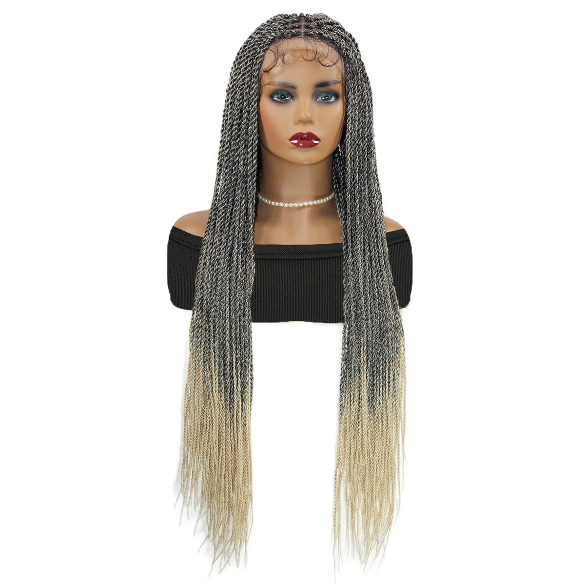 Goddess Faux Locs & Twist Braided Lace Front Wig | Box Braids | Full Lace Frontal | Synthetic Wig