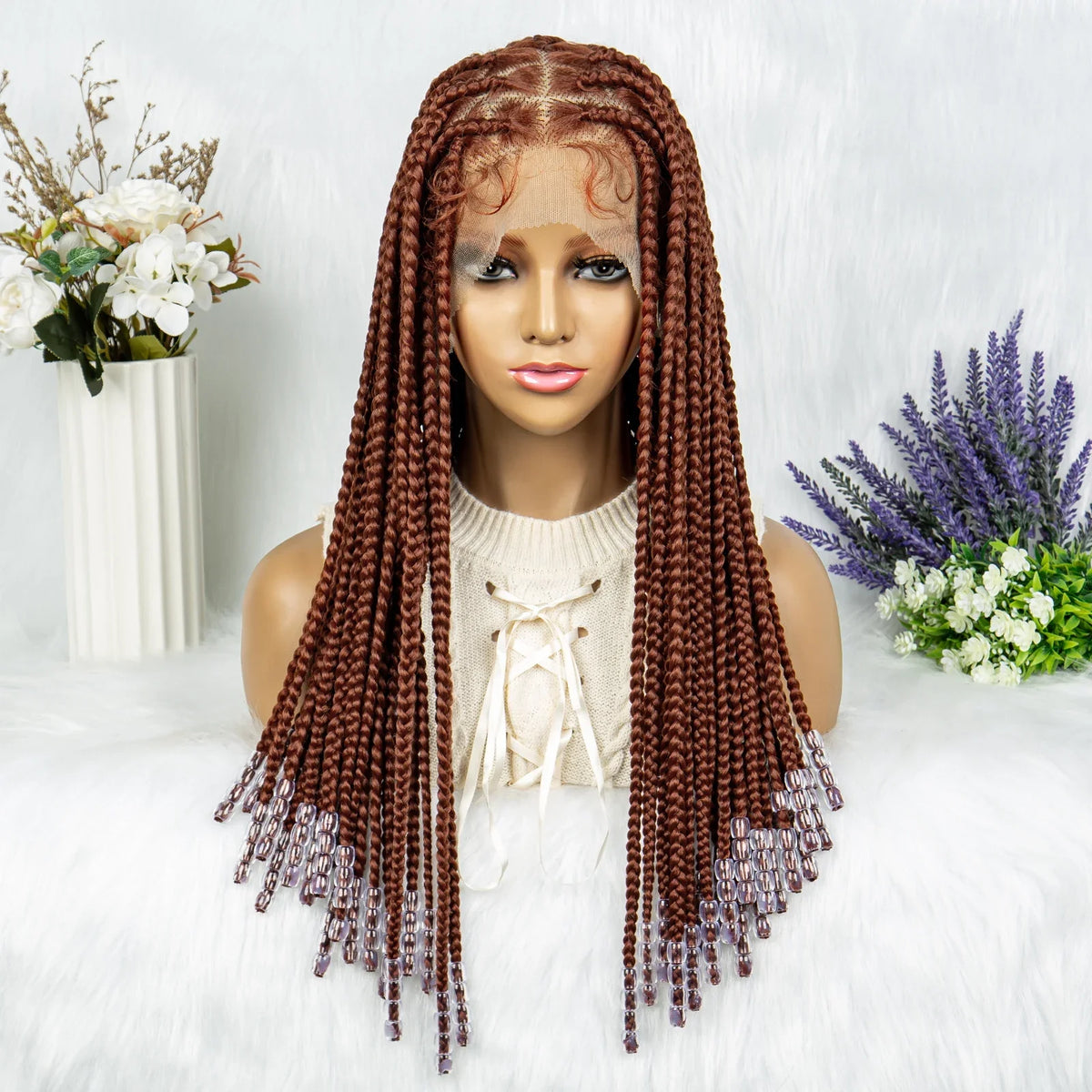 Full Lace Knotless Box Braids Wig | Pre-Plucked Baby Hair | Goddess Braids