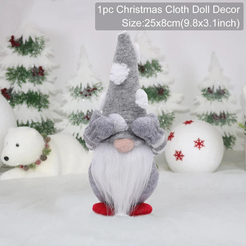 Santa Claus Doll Chirstmas Decorations Home 2025 Decor Table Elk Doll Christmas Ornaments Xmas Navidad Gifts Happy New Year 2026