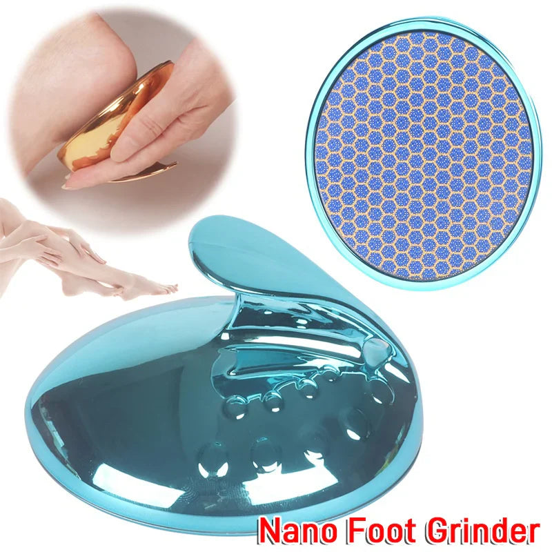 Nano glass foot grinder to remove dead skin calluses foot plate file to heel scraping sole skin pedicure grinding stone