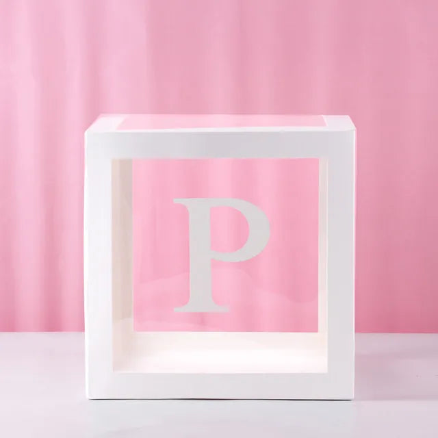 Birthday Balloon Boxes For Party Decorations 1st Happy Birthday Balloon Blocks Decor with ONE Letter Boy Girl Baby Shower Decor