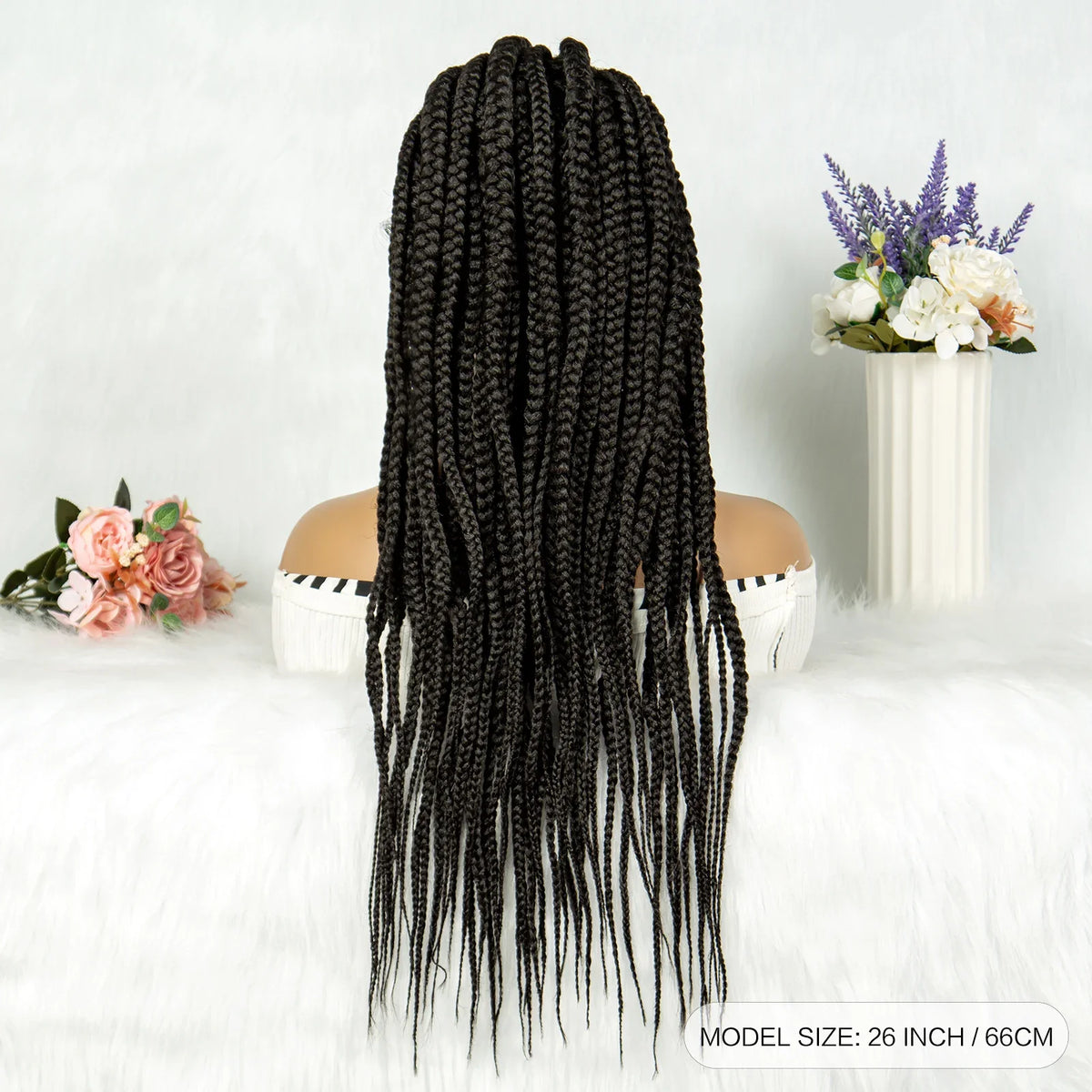13x6 Lace Front Faux Locs Braided Wig | Crochet Braids | Synthetic Locs | Black Women