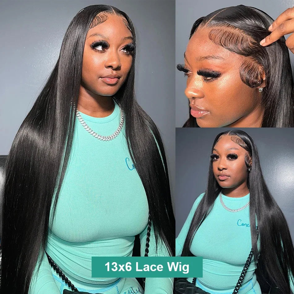 40 Inch Straight HD Lace Frontal Wig | 13x4 & 13x6 Human Hair | Pre-Plucked with Baby Hair
