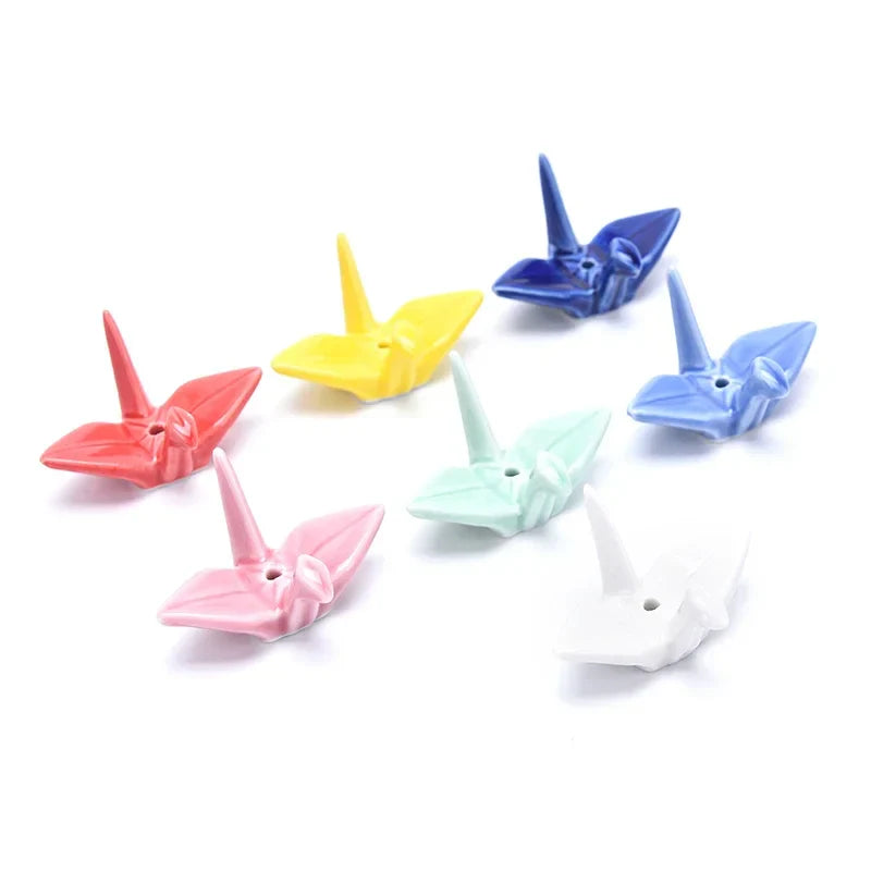 Thousand Paper Crane Shaped Incense Stand Holder Ceramic Incense Burner Stick Rack DIY Home Decoration