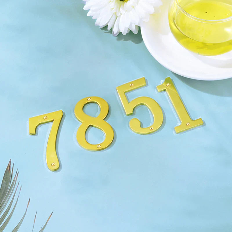 1Pcs 3Inch Metal House Numbers with M2 Screws Solid Zinc Alloy Mailbox Numbers 3D Address Numbers for Outside House Apartment