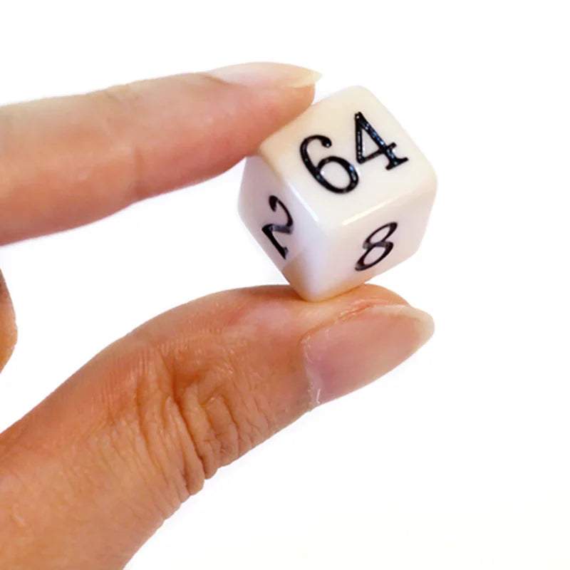 10 Pcs/set 6 Sided Multiple Dice 2 4 8 16 32 64 Funny Puzzle Game  Education Dice 15.8mm