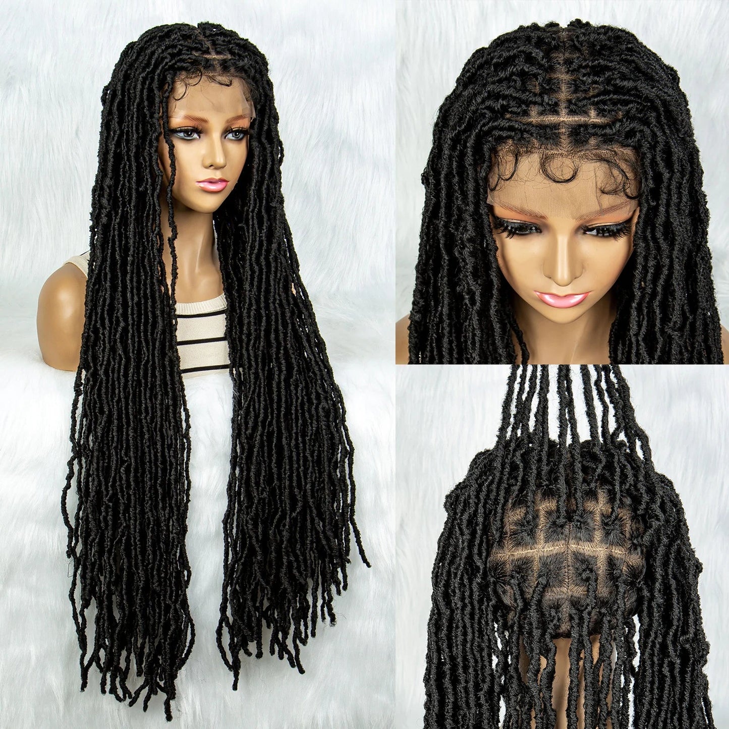 KIMA 36" Colorful Dreadlocks Braids Wig | Full Lace Front & Baby Hair