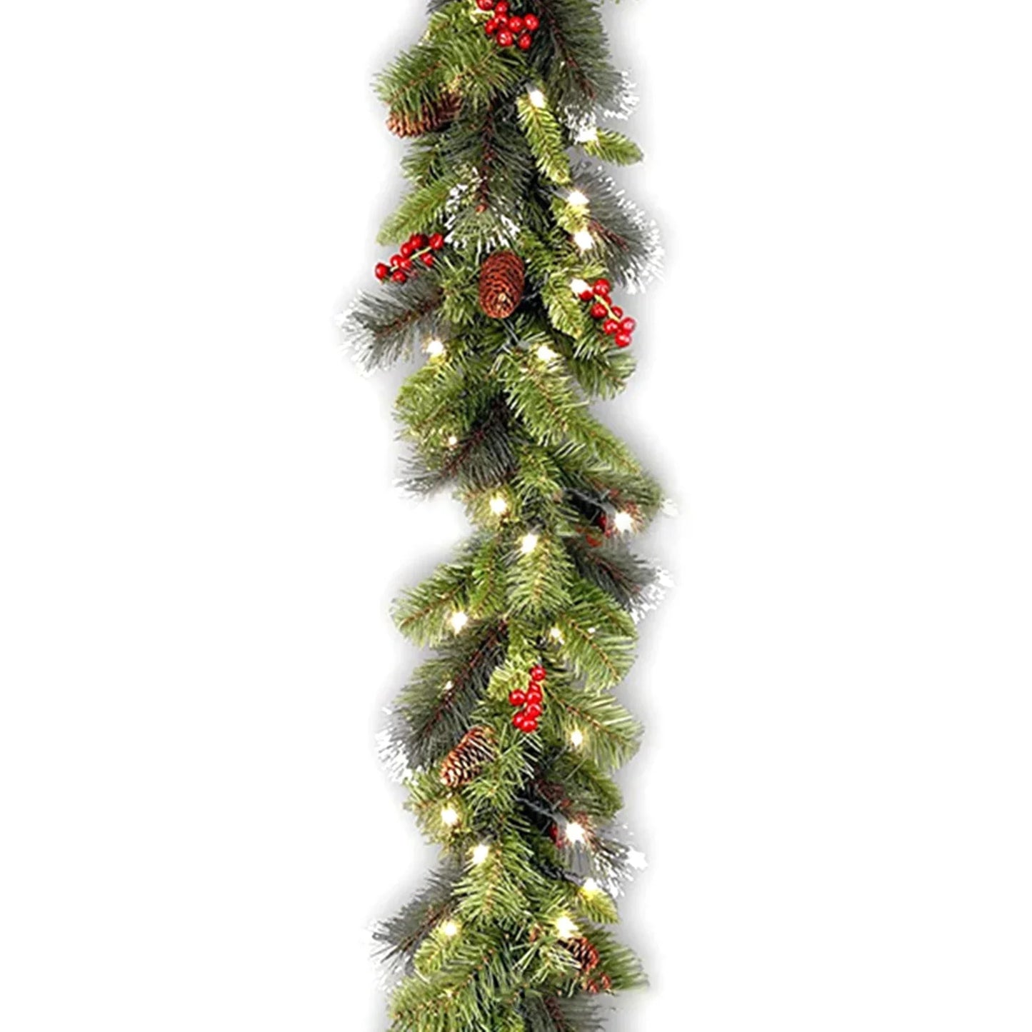 1.8/2.7M Christmas Decoration Rattan Christmas Garland Red Berrys Branches Stylish DIY Wreath Party Decoration Home Wall Door