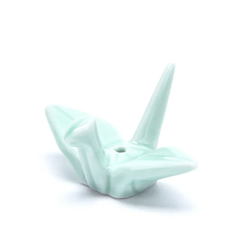 Thousand Paper Crane Shaped Incense Stand Holder Ceramic Incense Burner Stick Rack DIY Home Decoration