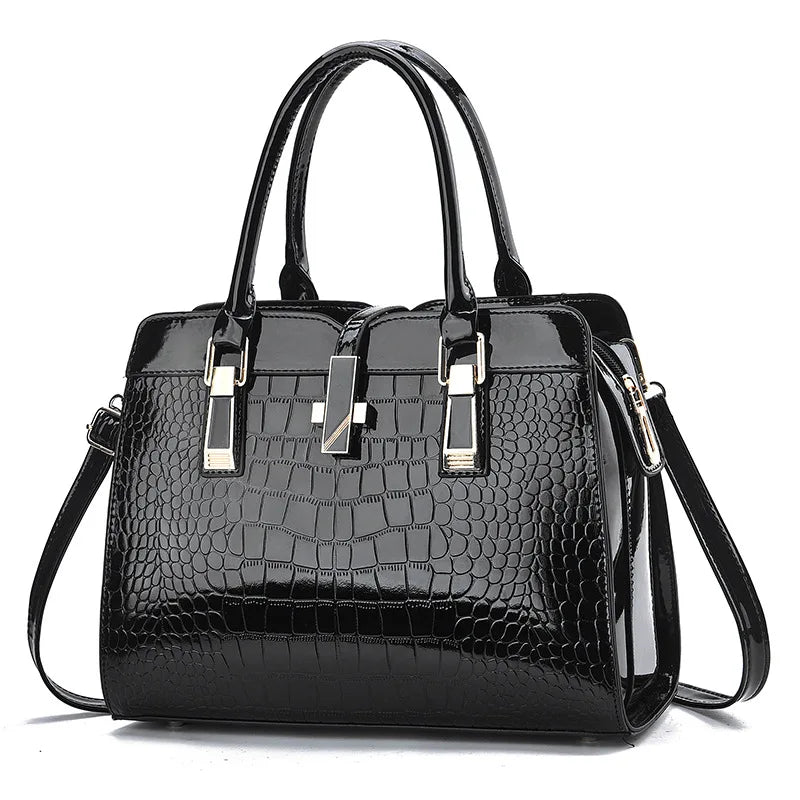 Luxury Brand Designer Women's Handbag | Large Capacity Single Shoulder Crossbody Bag & Crocodile Pattern Commuting Tote