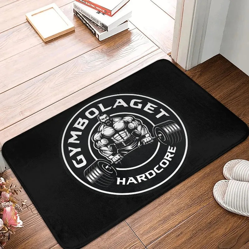Bodybuilding Fitness Powerhouse Gym Front Door Mat Anti-Slip Carpet Outdoor mat Absorbent Doormat Garden Garage Entrance Rug