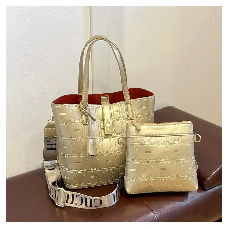 Women's New Large-Capacity Bucket Bag | Winter Fashion Letter Printing Temperament Versatile Messenger Bag