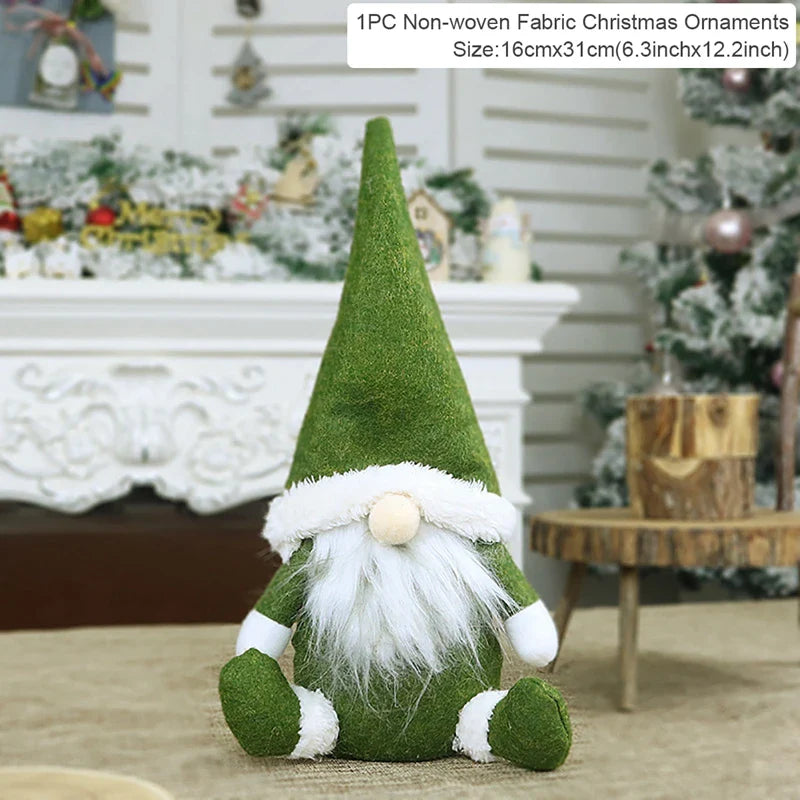 Santa Claus Doll Chirstmas Decorations Home 2025 Decor Table Elk Doll Christmas Ornaments Xmas Navidad Gifts Happy New Year 2026