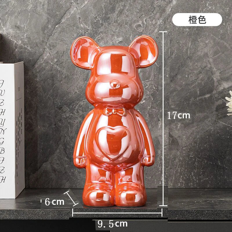 Love Bear Decoration Ceramic Crafts Wine Cabinet European Style The Little  Cartoon  Statue Kawaii Cartoon Figure Office Book Shelf Ornament Home Decorations 400% Bears Figurines