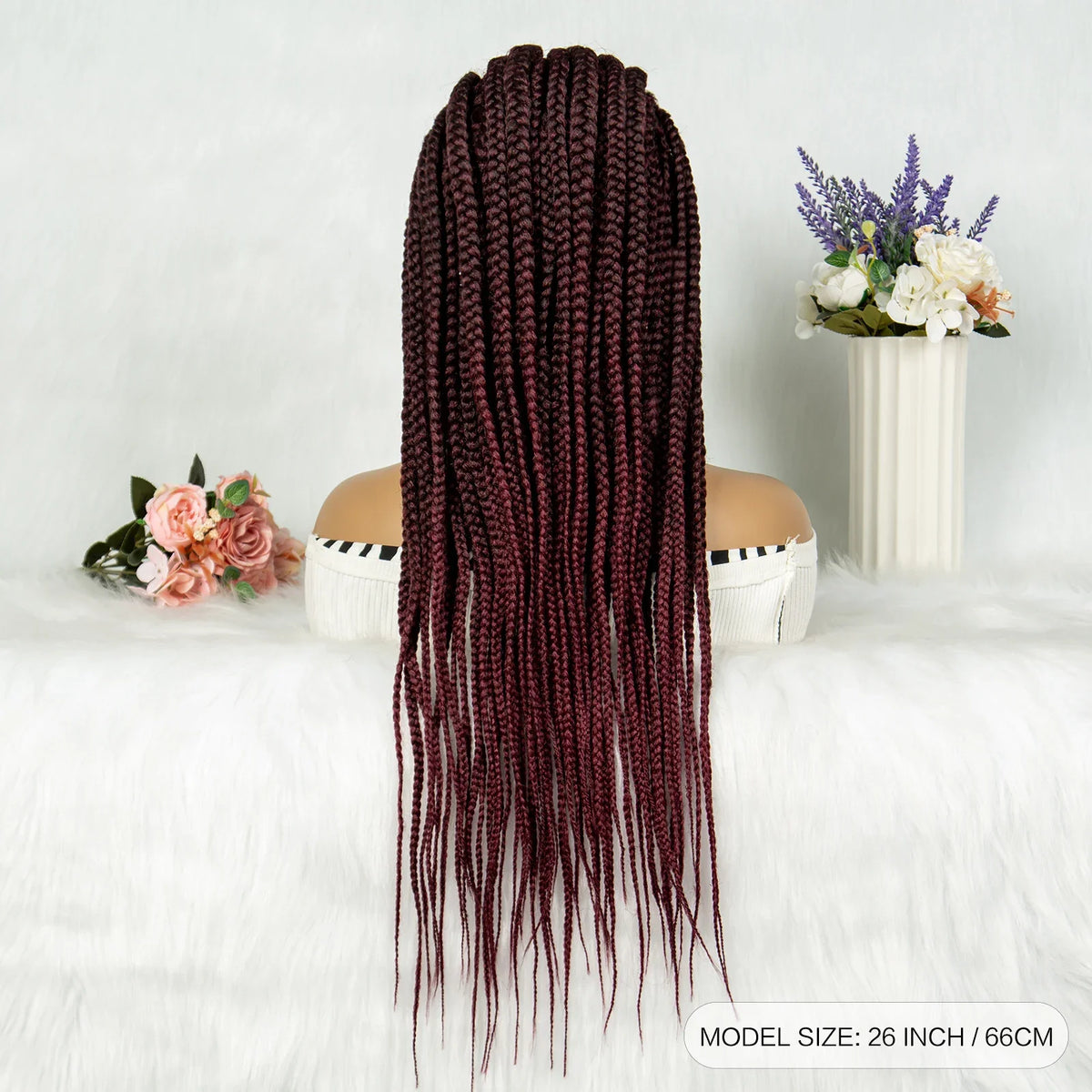 13x6 Lace Front Faux Locs Braided Wig | Crochet Braids | Synthetic Locs | Black Women
