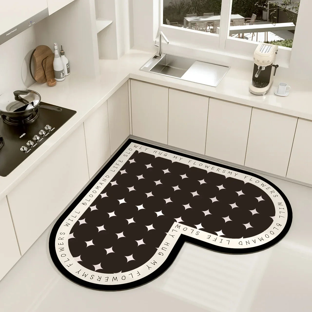 VIKAMA Fashion Simple Diatomite Home Decorative Carpet Kitchen Bathroom Entrance Entrance Washable Dirty Resistant Carpet
