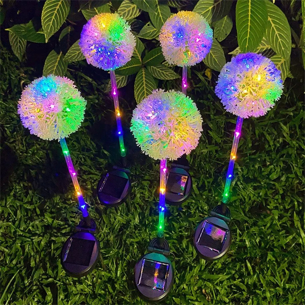 Solar LED Dandelion Lights,Outdoor Waterproof Decorative Lights,Landscape Lighting For Garden,Lawn,Yard,Pathway And Potted Plant