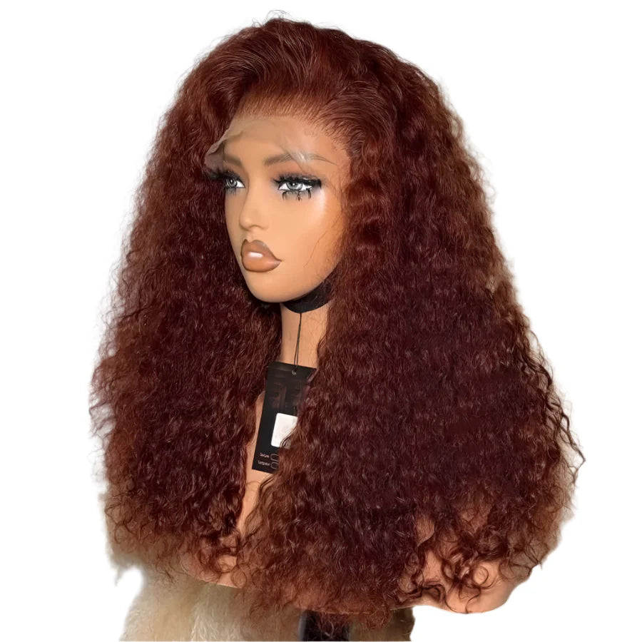 Honey Blonde Ombre Burmese Curly HD Lace Front Wig | 250% Density Human Hair | Ready-to-Wear