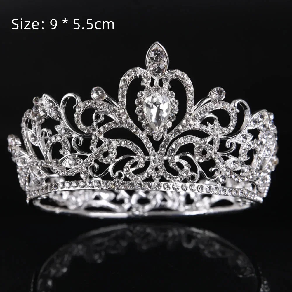 Rhinestone Crown Baking Cake Topper Headwear Decoration Children's Hair Accessories Princess Wedding Birthday Party Supplies New
