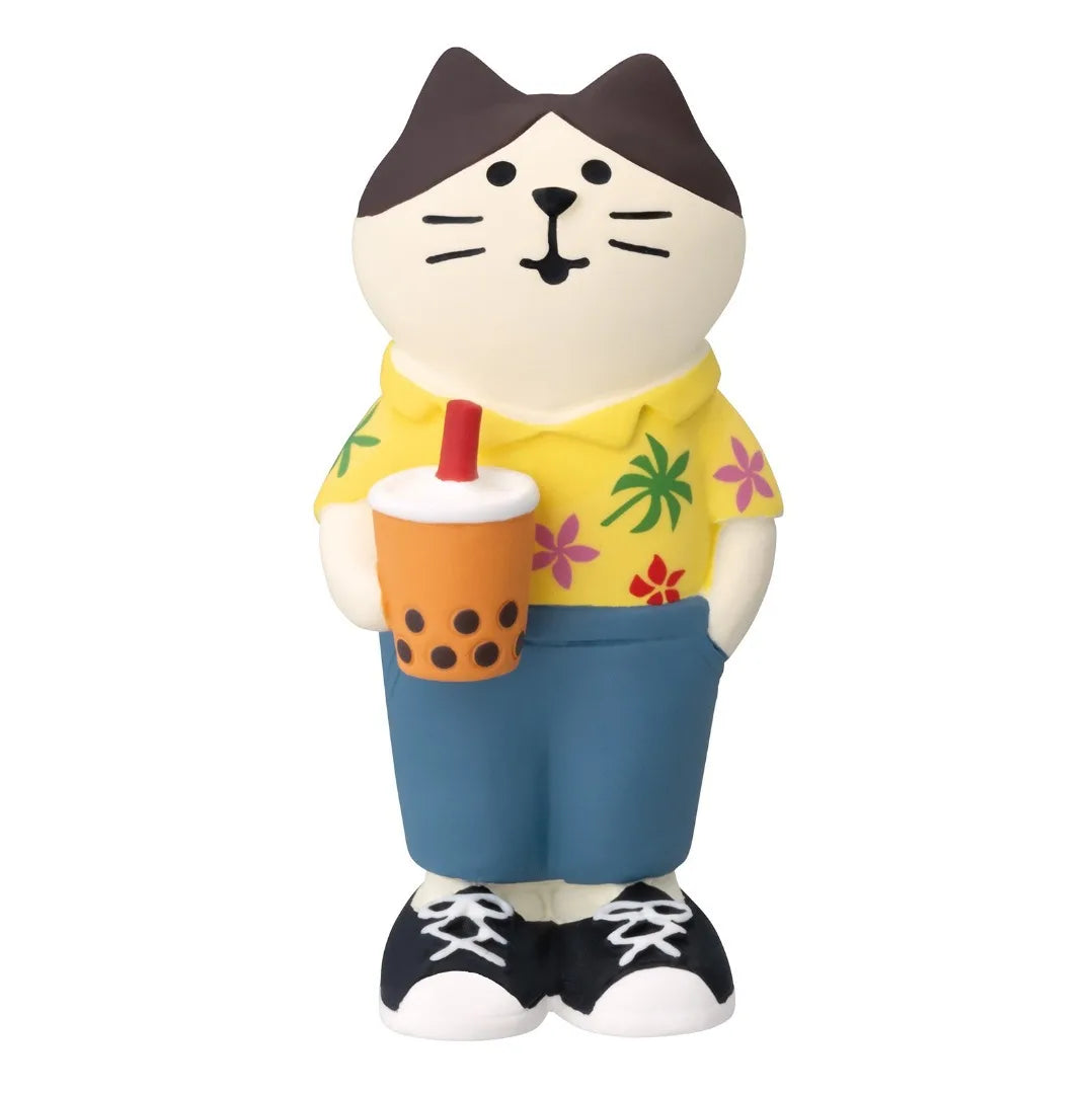 ZAKKA Ornaments Night Market Girl Barbecue Stand Scene Decoration Shooting Props Miniature Resin Cat Birthday Gift Collection