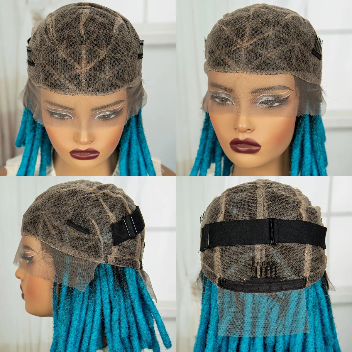 Red Faux Locs & Knotless Braids Wig | Full Lace | Baby Hair | Dreadlock Style