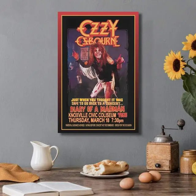 Ozzy Osbourne Band Art Poster Heavy Metal Band Rock Canvas Painting  Wall Art Picture Print Modern Family Bedroom Decor Posters
