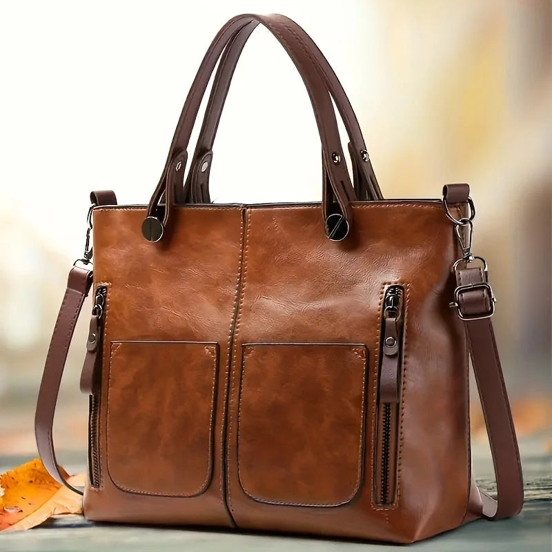 Women's Fashion Classical Style Crossbody Handbag | Retro PU Leather Shoulder Bag & Purse (Casual, Daily Use)