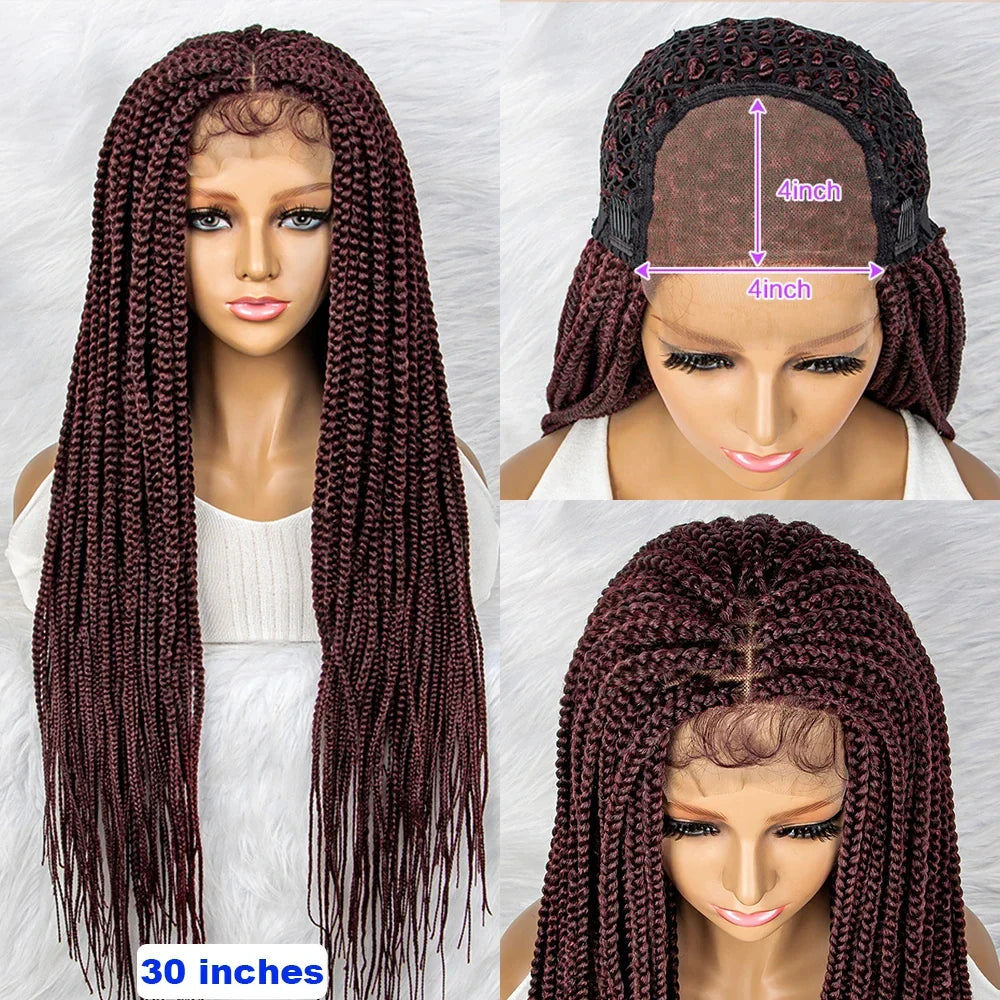30" Box Braids Wig | 4x4 Lace Front | Braiding Hair
