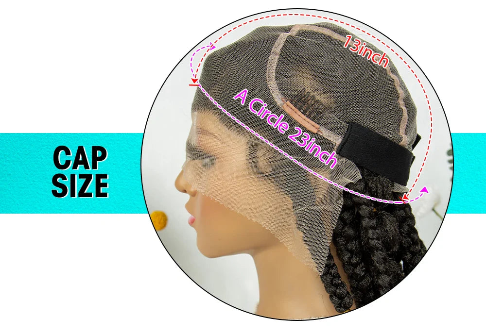 KIMA 40" Jumbo Knotless Box Cornrows Wig | Full Lace Bubble Braids