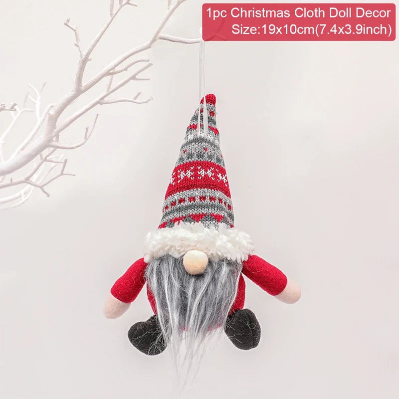 Santa Claus Doll Chirstmas Decorations Home 2025 Decor Table Elk Doll Christmas Ornaments Xmas Navidad Gifts Happy New Year 2026
