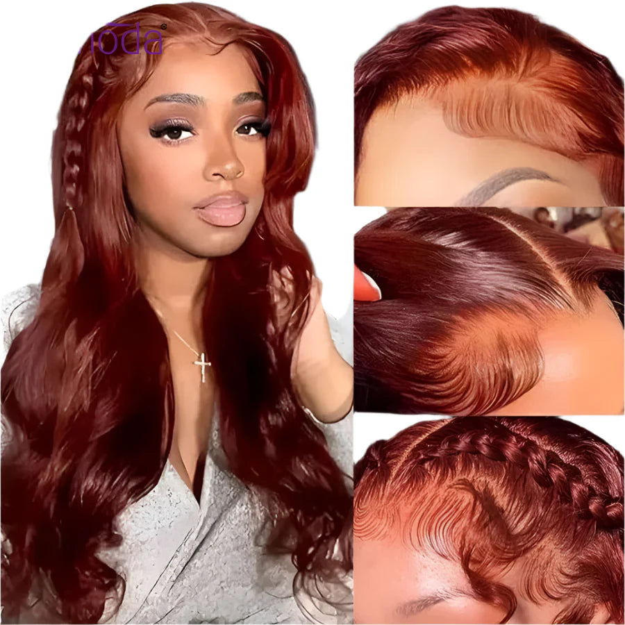 Reddish Brown 13x6 HD Lace Frontal Wig | 250% Density Body Wave