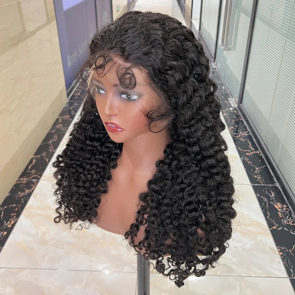 Burmese Curly HD Lace Frontal Wig | 200% Density Human Hair | #1B Natural Color