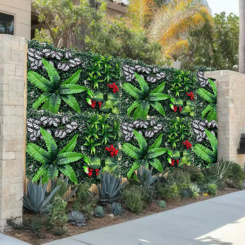 1pc Artificial Plant Wall for Outdoor Decoration Indoor Wall Plant Decoration Panel with Simulated Plants