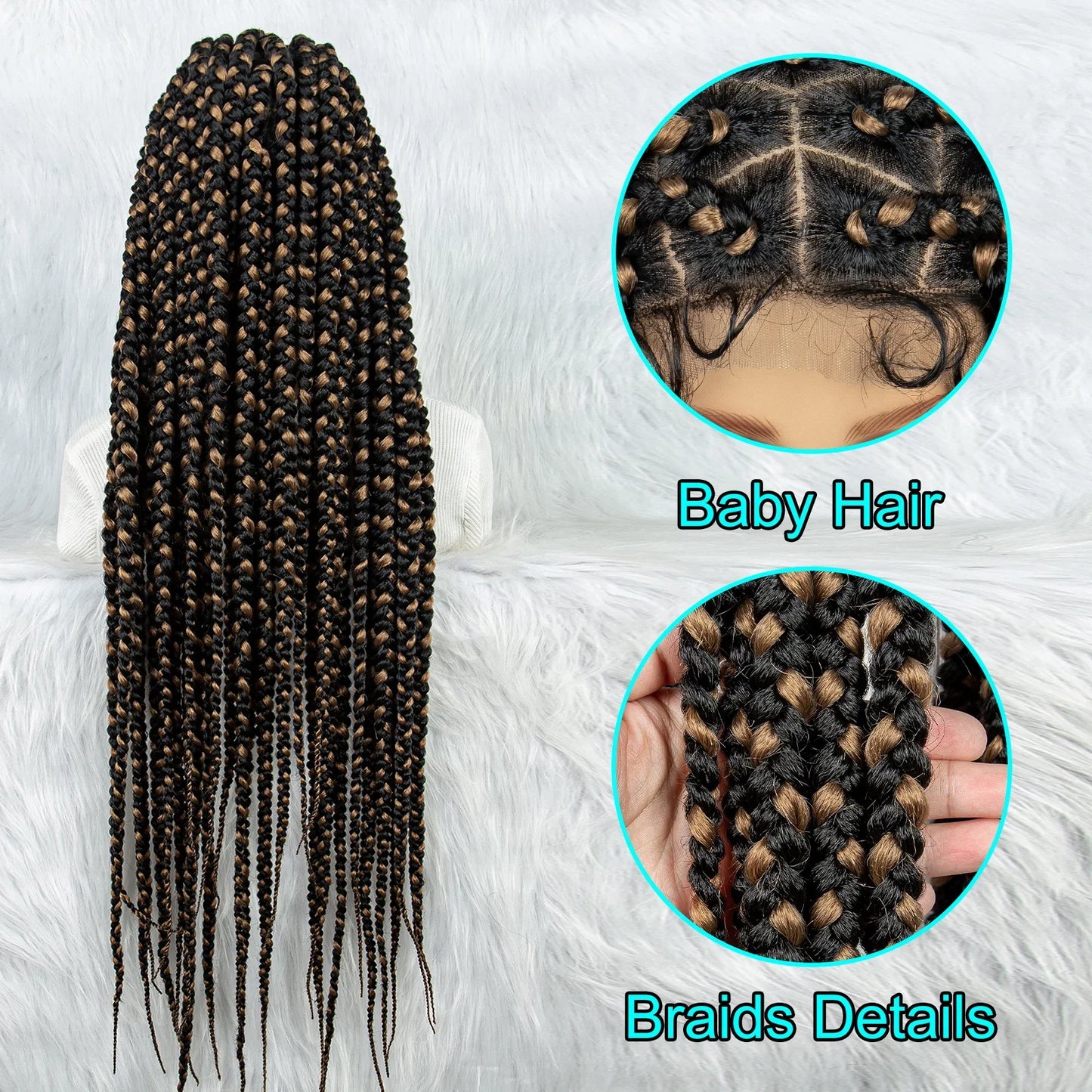 KIMA Colorful Braided Wig | Full Lace | Butterfly Locs & Dreadlocks Options