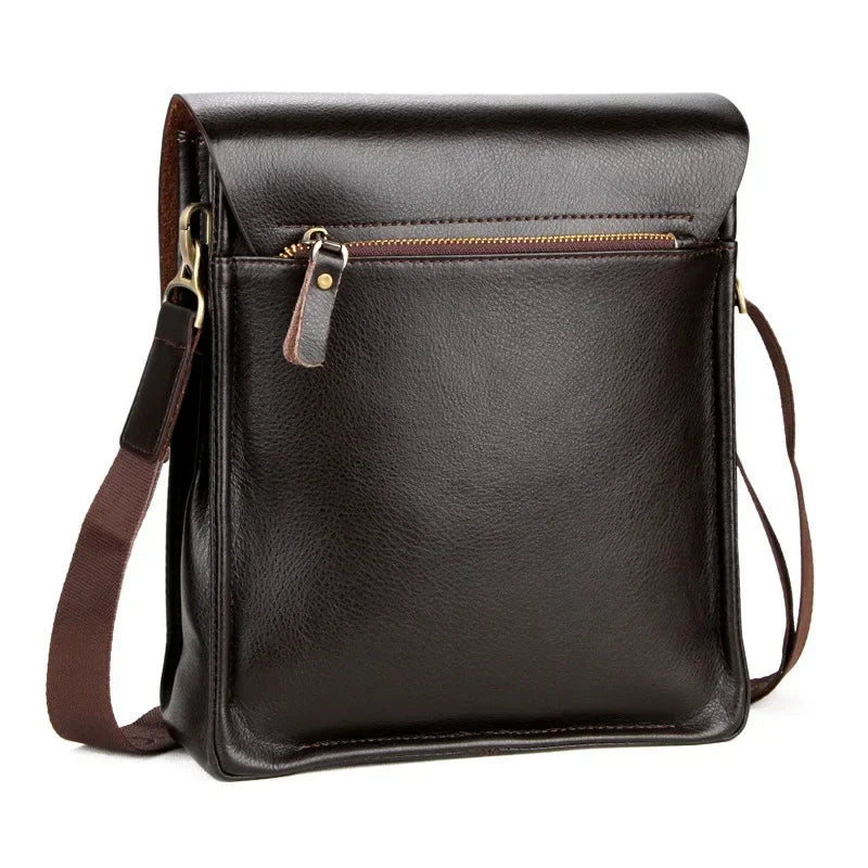 Polo Vertical Men's Crossbody Bag | Leisure Business Single Shoulder Bag (PU Leather, Solid, Versatile Trend)