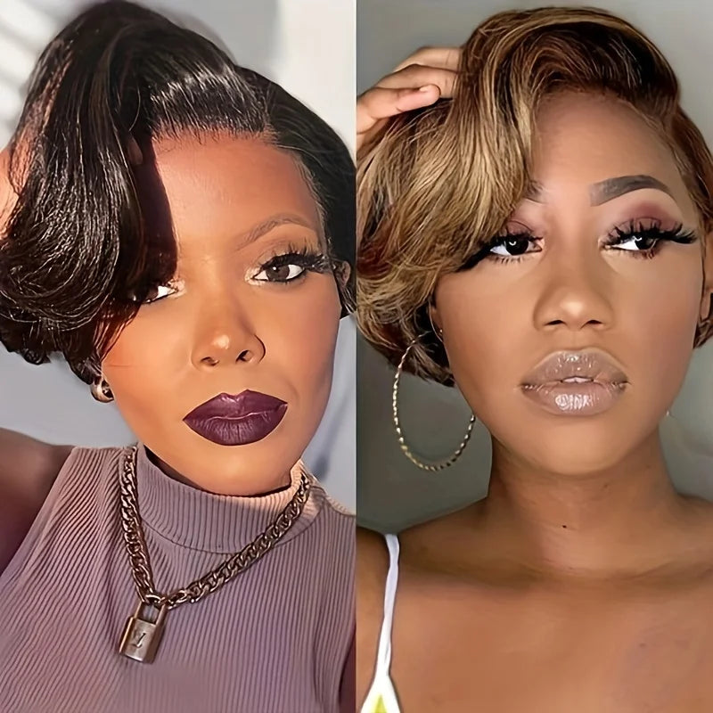 Pixie Cut Human Hair Lace Front Wig | 4x4 HD Closure | Pre-Plucked