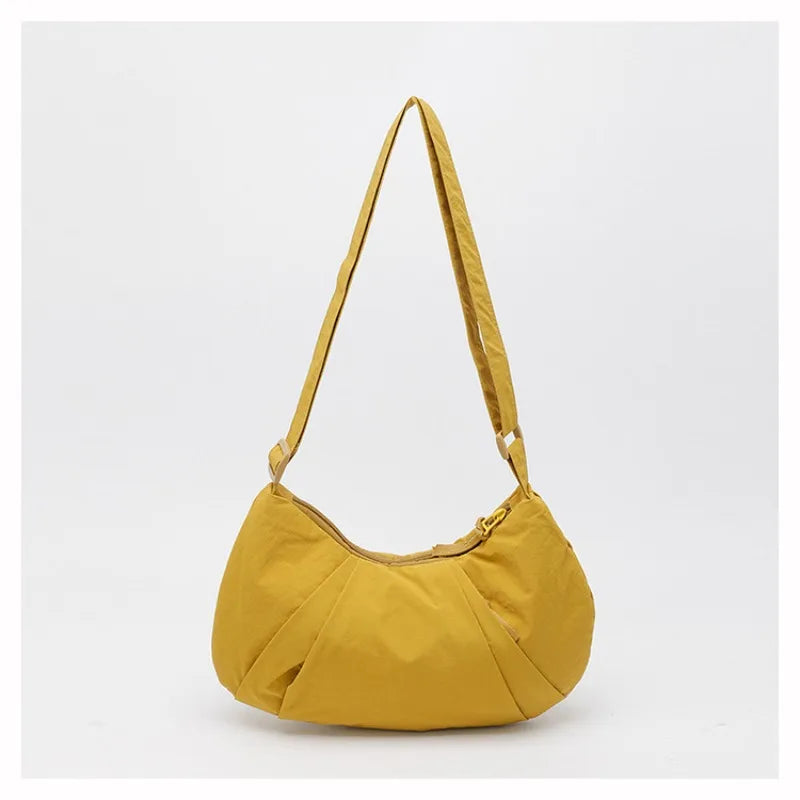 New Large-Capacity Crescent Bag for Women | Trendy Casual Nylon Shoulder & Crossbody Bag (Simple Croissant Style, Commuting)
