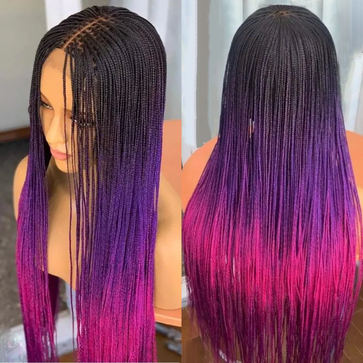 Full Lace Braided Wig | Synthetic Braids | Daily Use | Natural Look