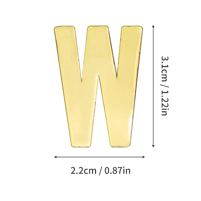 1Pcs Metal Self Adhesive House Number English Alphabet Letters for Apartment Room Door Plate Table Mailbox Number Stickers 3*2cm