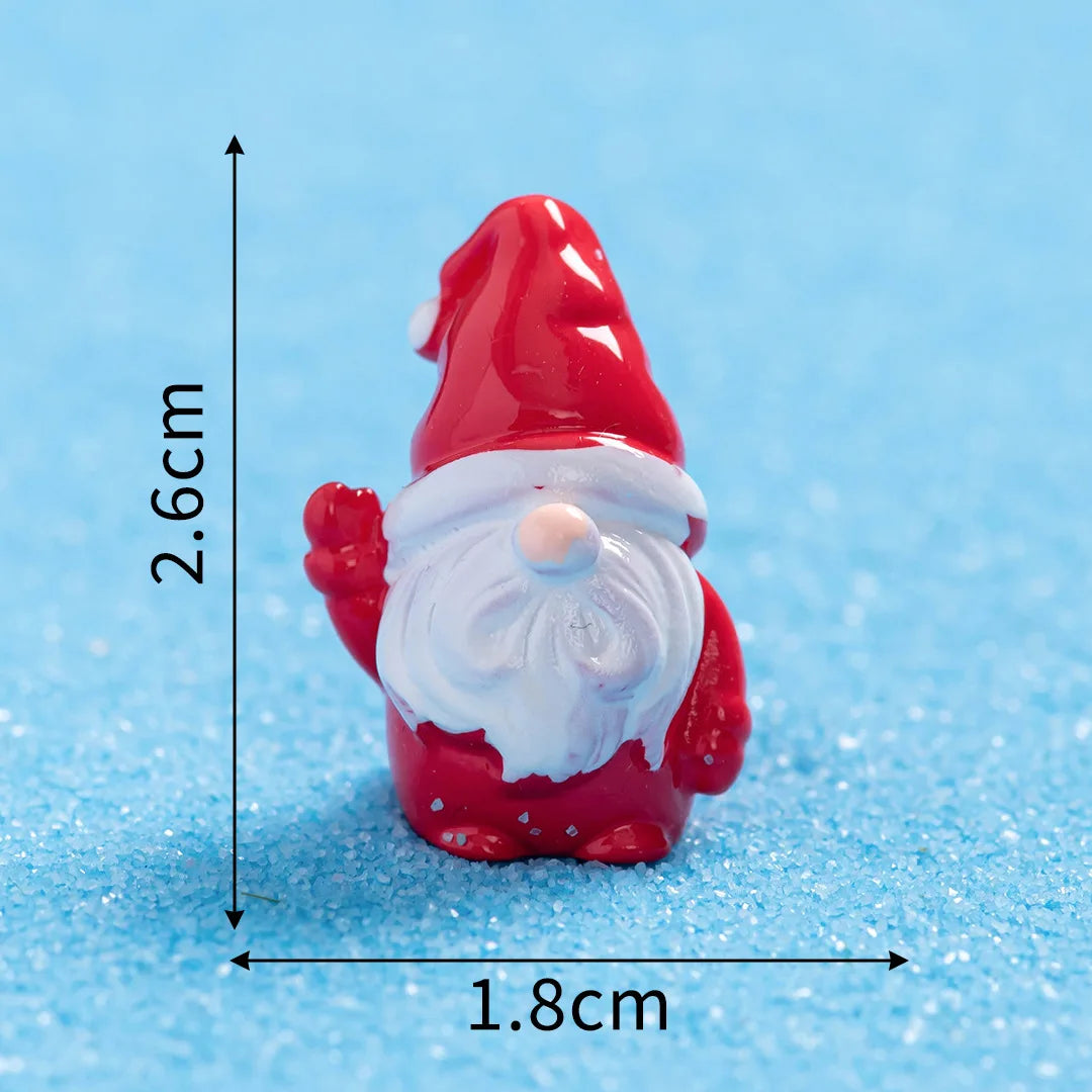 10/50 Luminous Gift Box Snowman Terrarium Dollhouse Fairy Garden Figures Micro Landscape Ornaments Figurines Christmas Miniature