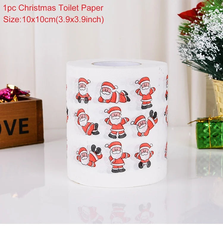 Christmas Santa Claus Bath Toilet Roll Paper Merry Christmas Decoration for Home 2025 Xmas Decor Navidad Natal New Year Gift