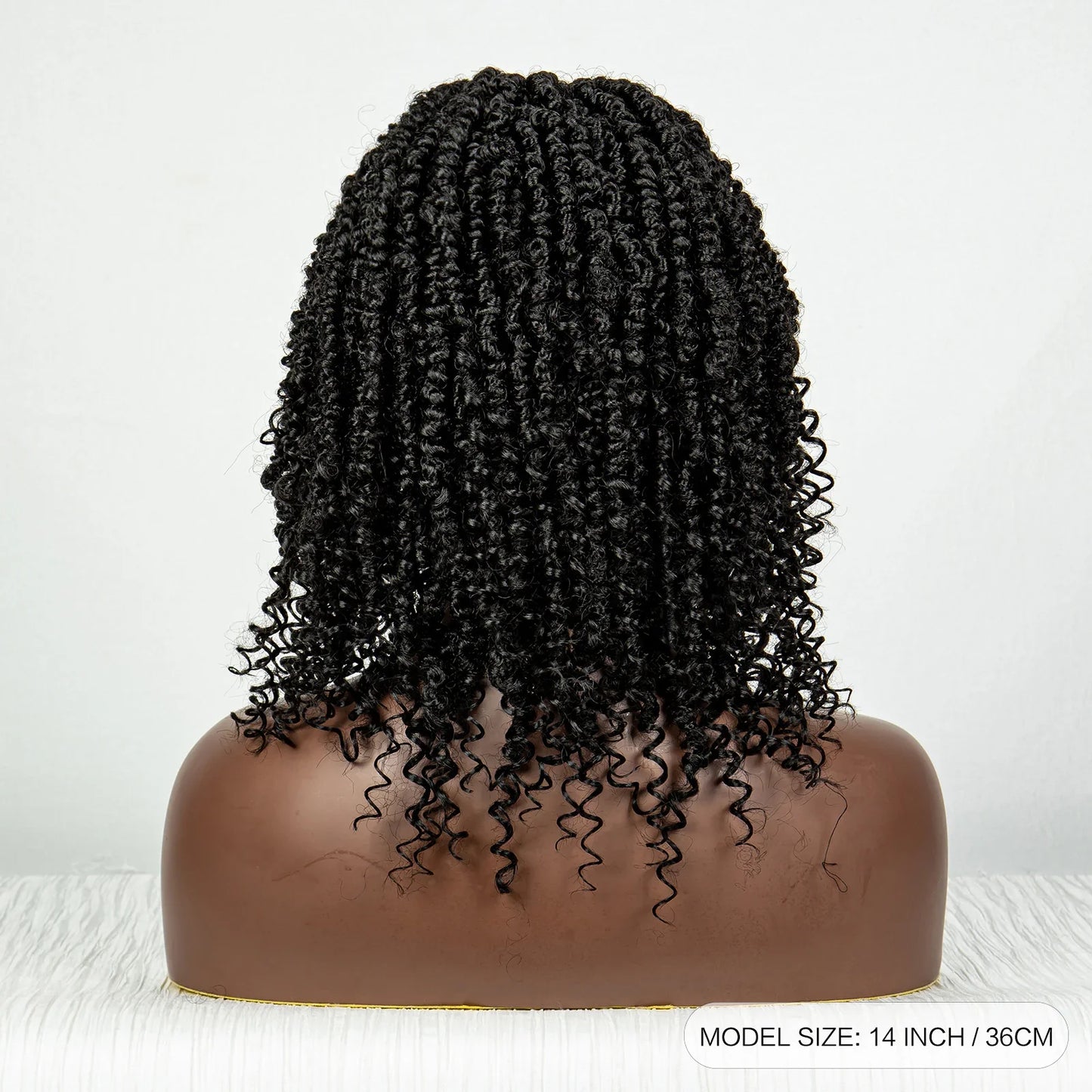 Short Curly Crochet Braided Wig with Baby Hair | Knotless Lace Front Wig for Black Women | Synthetic Braids