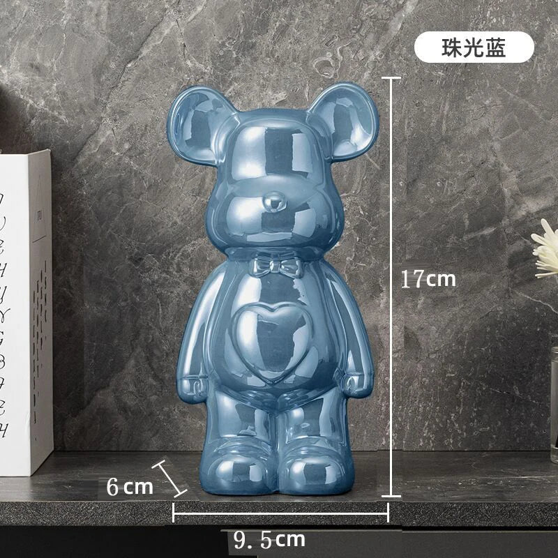 Love Bear Decoration Ceramic Crafts Wine Cabinet European Style The Little  Cartoon  Statue Kawaii Cartoon Figure Office Book Shelf Ornament Home Decorations 400% Bears Figurines